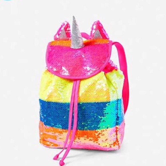 unicorn flip sequin backpack
